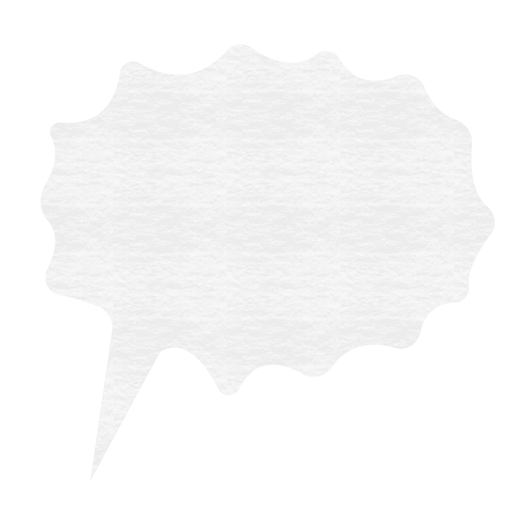 White Transparent Speech Bubble on Clean Background