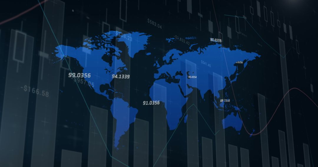 Global Financial Data Analysis with World Map