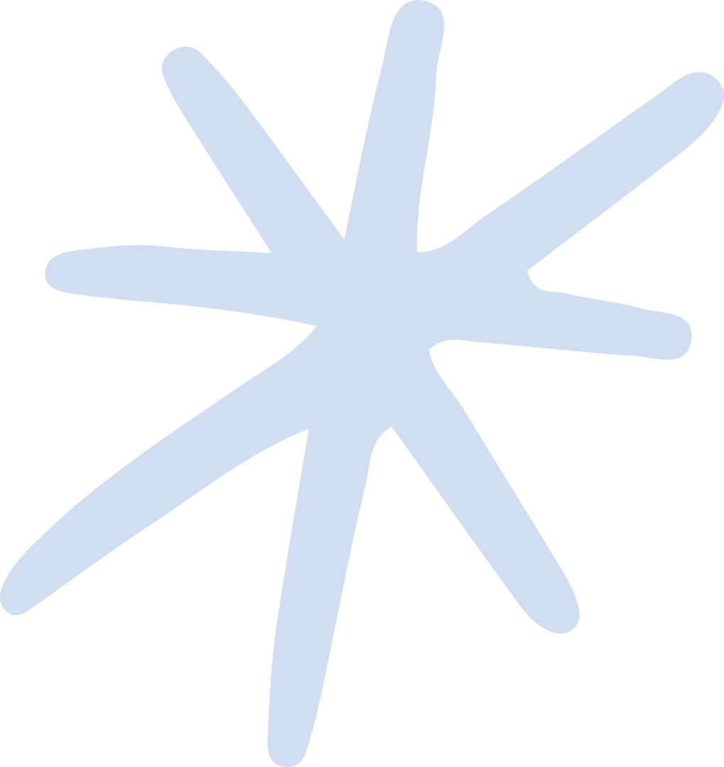 Abstract Blue Starburst On Transparent Background