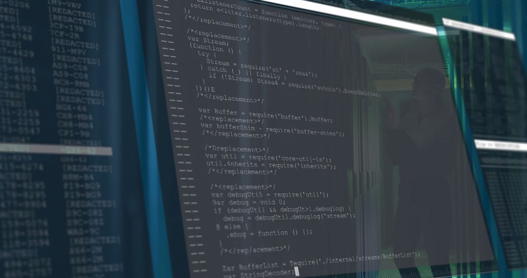 JavaScript Code on Office Monitor in Dim Workspace