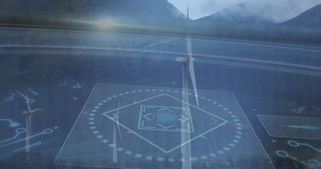 Futuristic Renewable Energy with Holographic Technology Concept