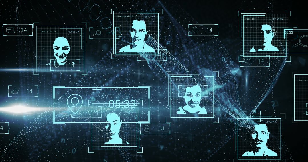Digital Network with Identity Profiles and Secure Data Icons