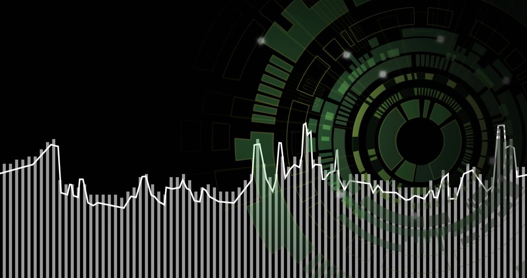 Futuristic Audio Waveform Digital Data Visualization