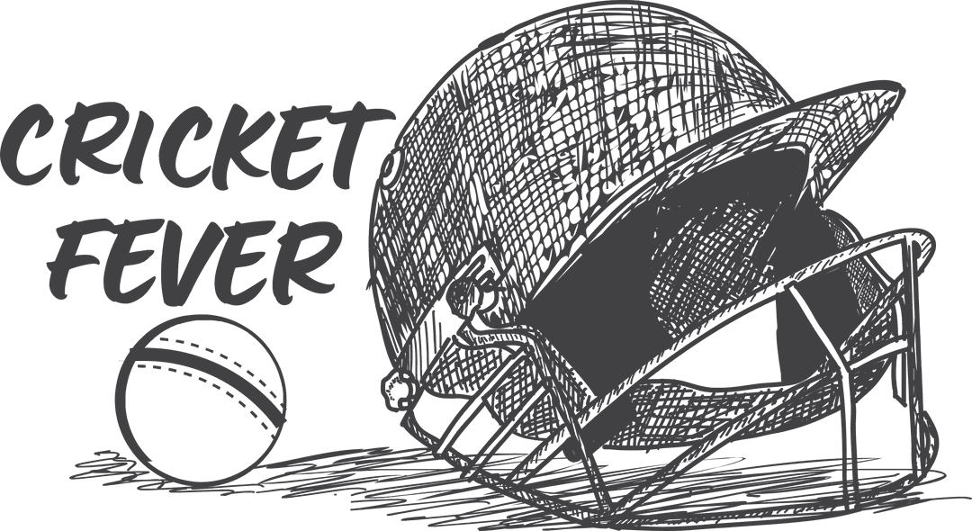 Transparent Cricket Helmet with Ball and Text Illustration