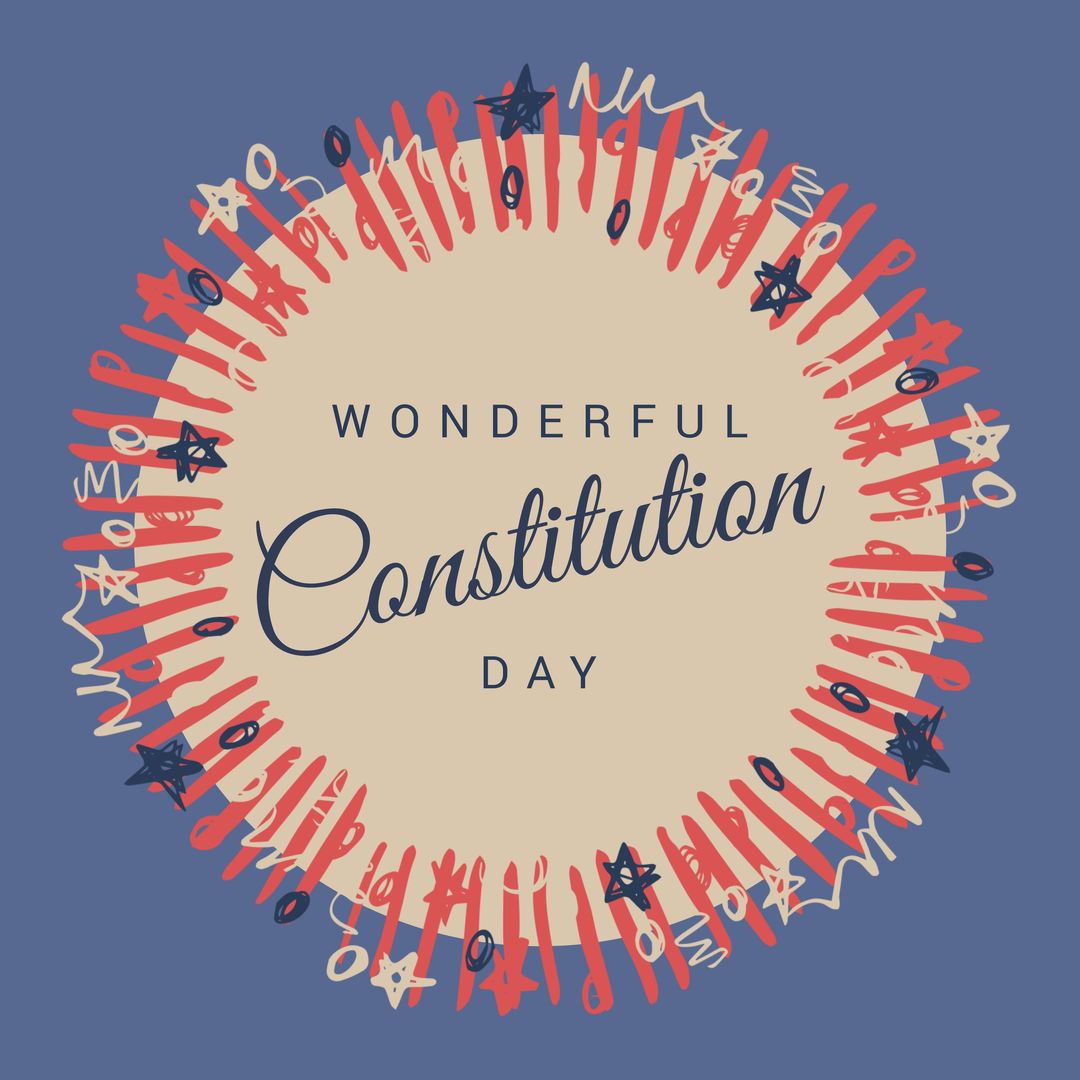 Celebratory Constitution Day Graphic Design - Download Free Stock Templates Pikwizard.com