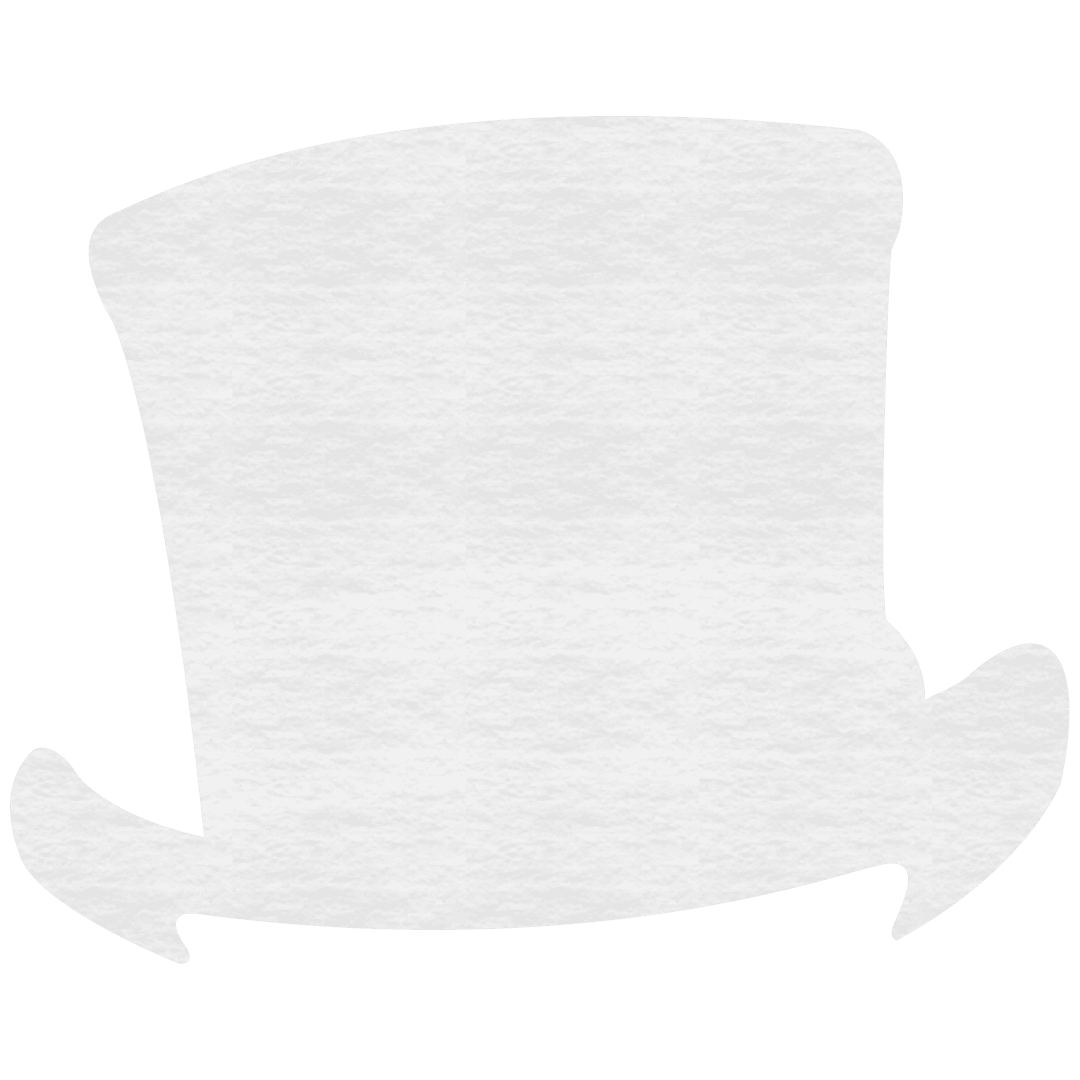 Classic Top Hat Silhouette on Transparent Background