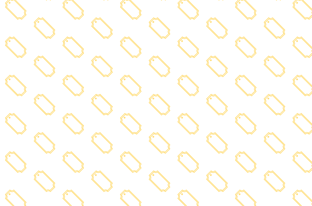 Pattern of Yellow Tags on Transparent Background