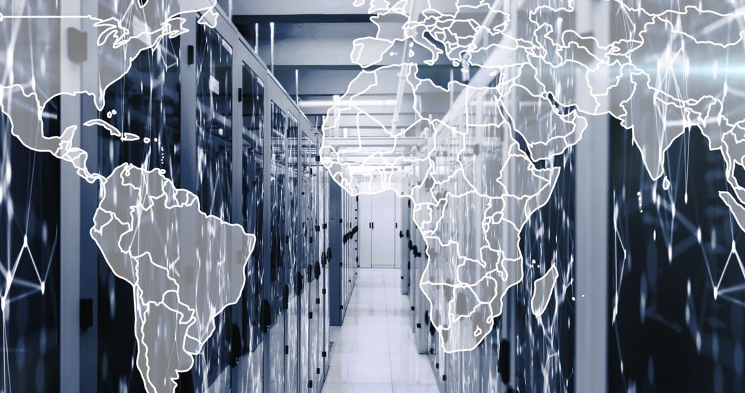 global connectivity and data networking in high-tech server room - Free Images, Stock Photos and Pictures on Pikwizard.com