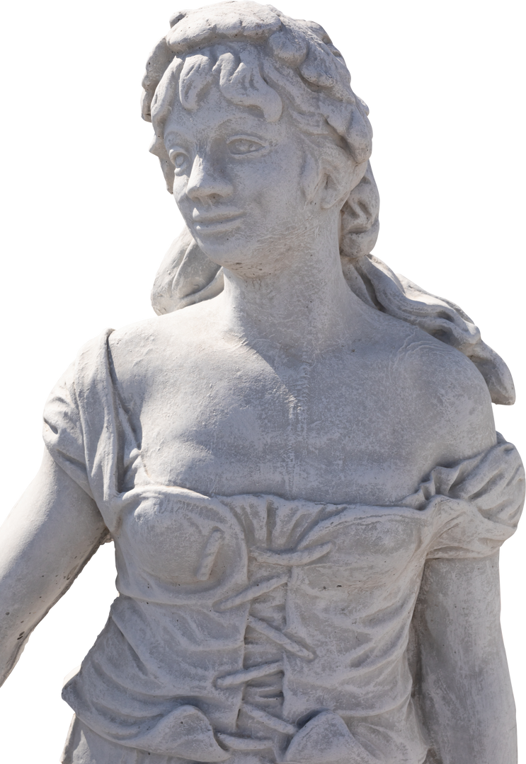 Transparent Weathered Classical Style Female Sculpture Isolated - Download Free Stock Images Pikwizard.com