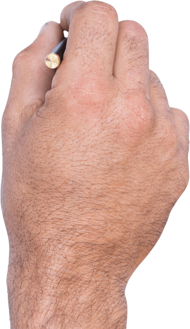 Latino Hand Holding Pencil Transparent Background