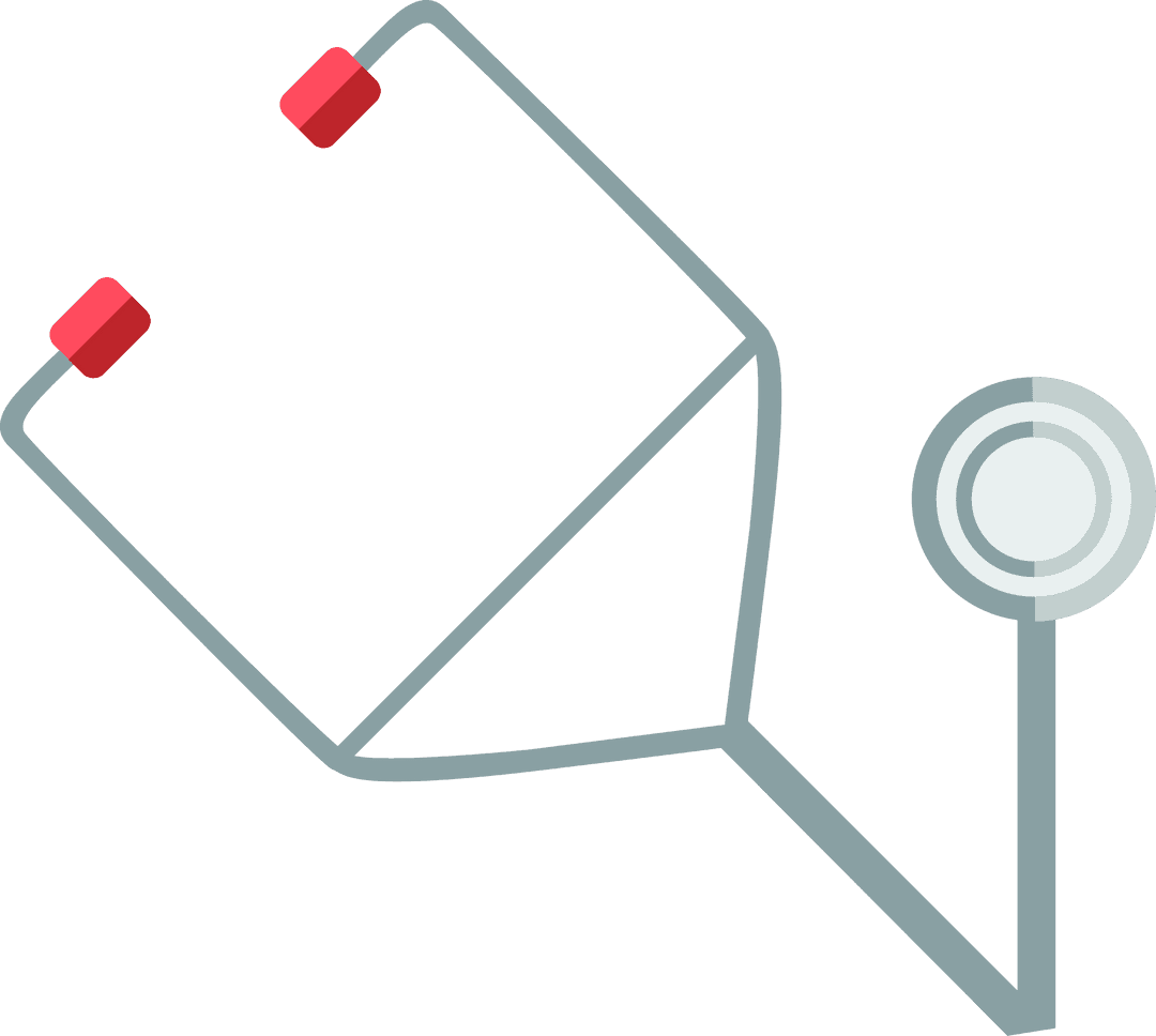 Transparent Stethoscope Tool with Vector Design Elements