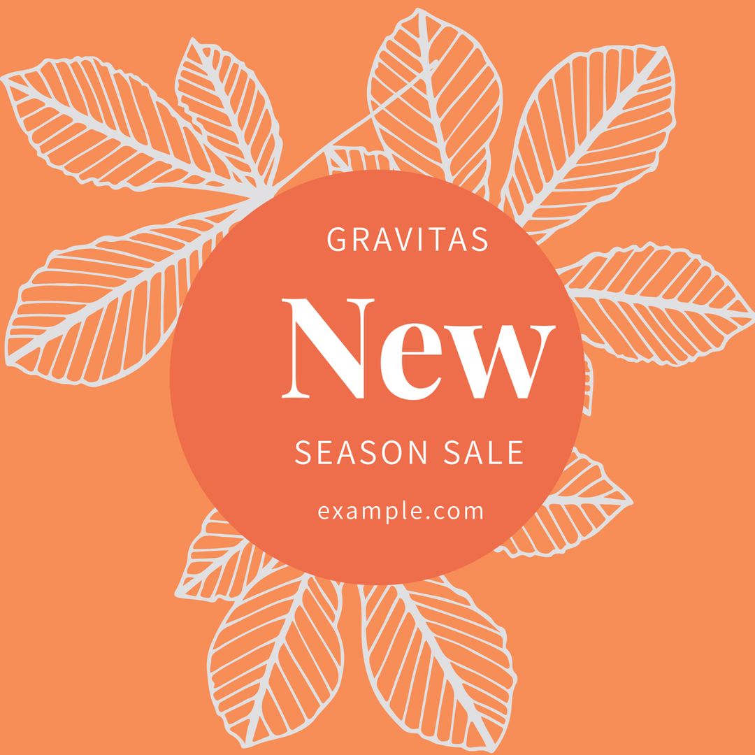 Autumn Leaf Design New Season Sale Promotion Poster - Download Free Stock Templates Pikwizard.com