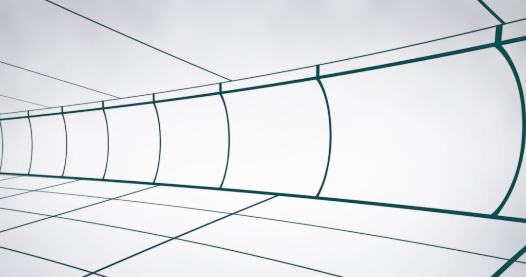 Futuristic Abstract Digital Tunnel in Motion