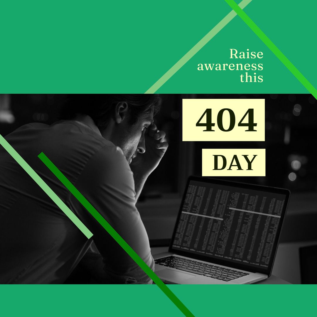 Businessman Highlighting 404 Error Day Awareness