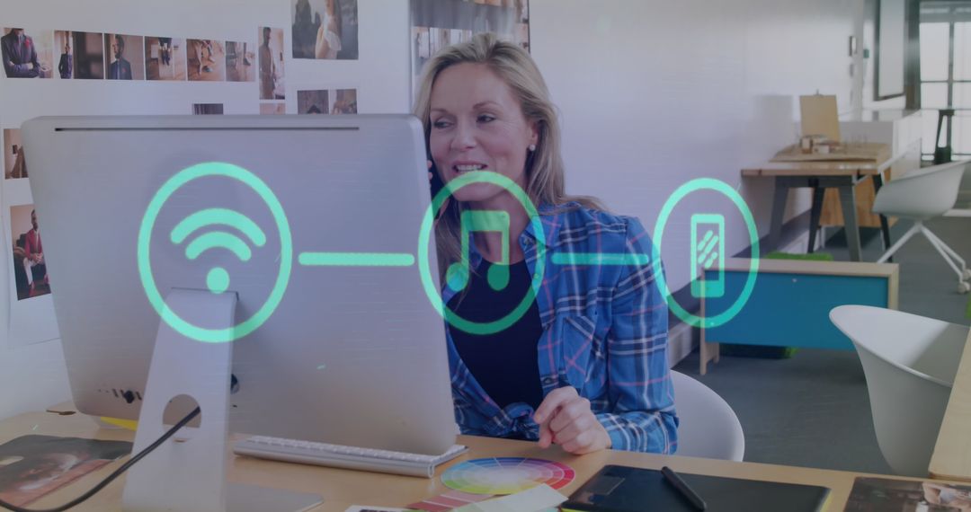 Digital Connectivity in Modern Office Space Enhancing Communication