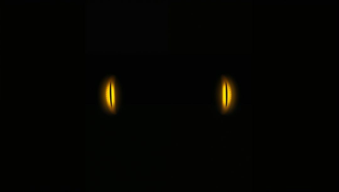 Mysterious Glowing Eyes in Dark Void