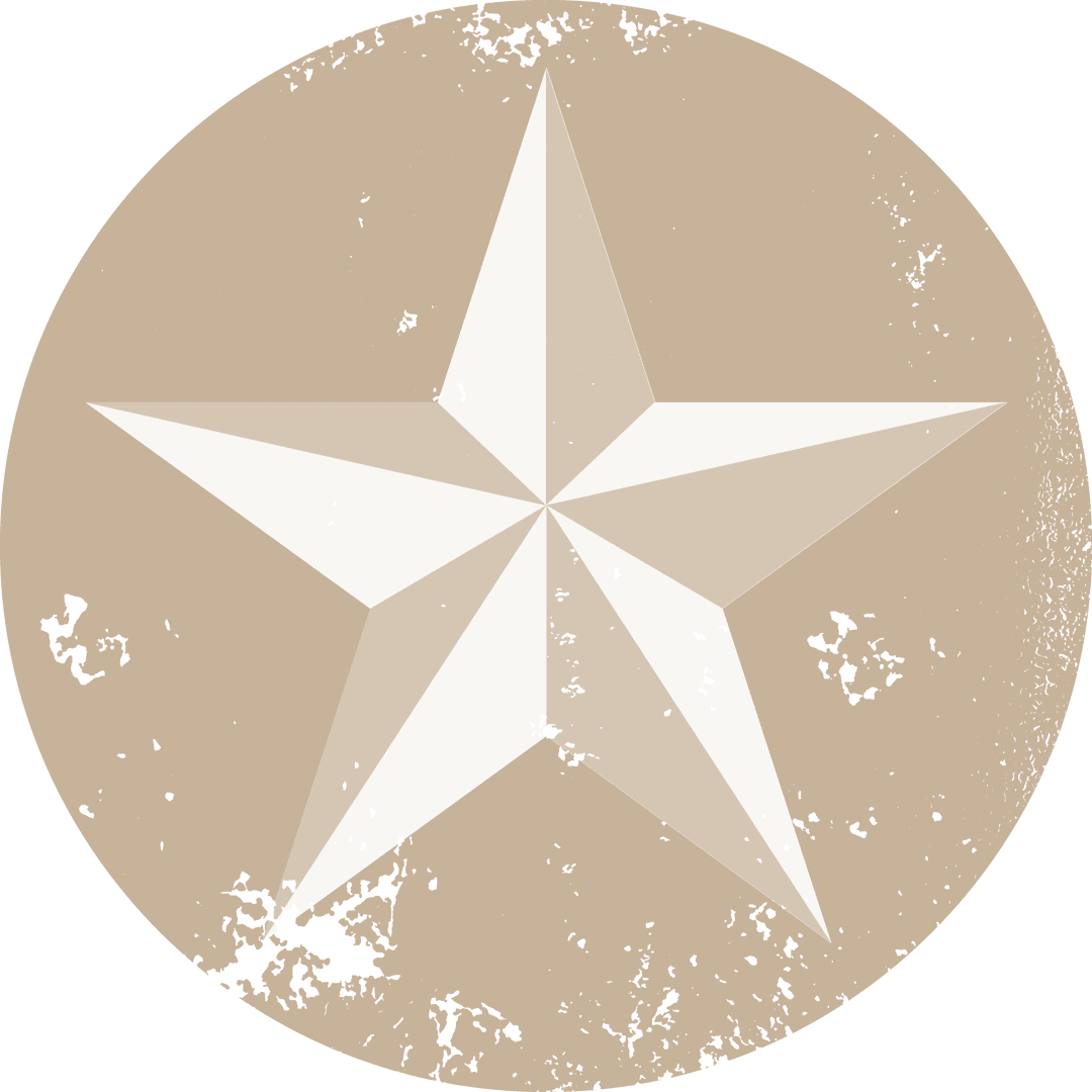 Grunge Transparent Circular Star Icon