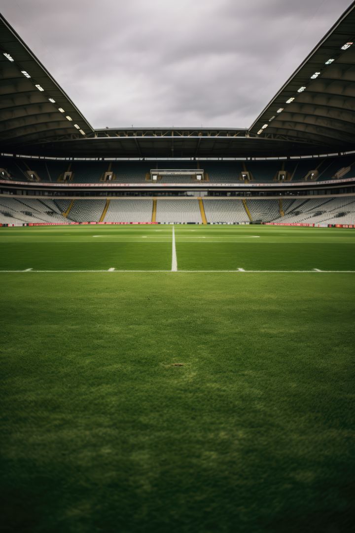 Empty sports stadium with rugby field, created using generative ai technology - Free Images, Stock Photos and Pictures on Pikwizard.com