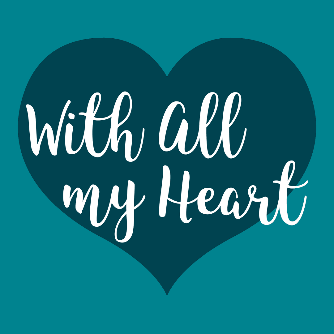 Digital Valentine's Day Text on Transparent Background