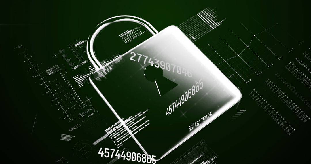 Digital Padlock Signifying Advanced Cyber Security in Network Systems