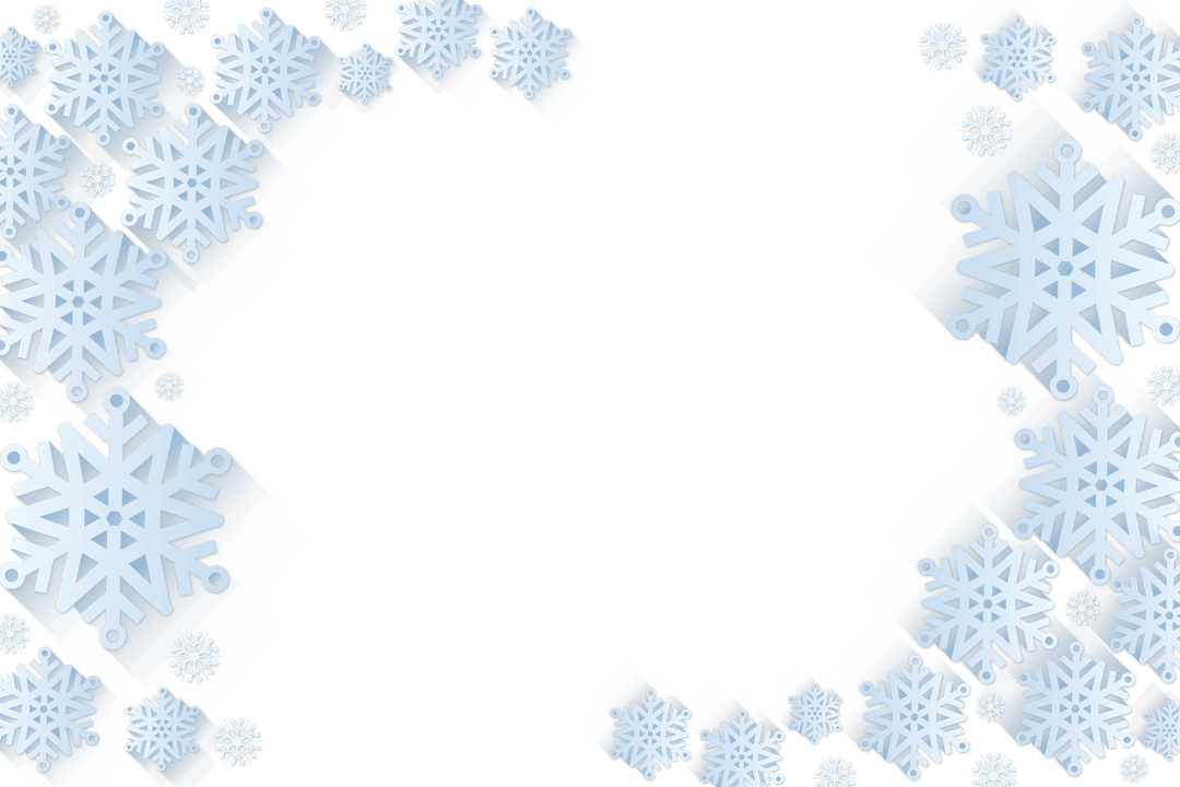 Snowflake Pattern Frame on Transparent Background for Winter Design - Download Free Stock Images Pikwizard.com