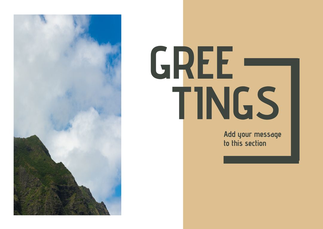 Majestic Mountain Personalized Greeting Card Template