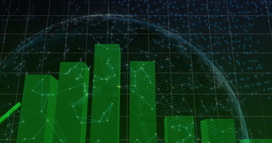 Digital Data Analytics with Globe Background