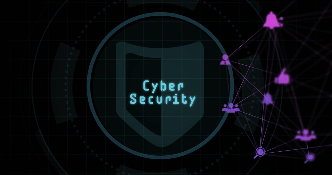 Cyber Security Concept with Digital Network Icons