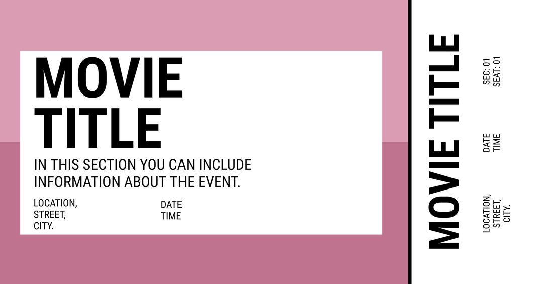 Bold Film Event Promotion Template with Modern Text Layouts - Download Free Stock Templates Pikwizard.com