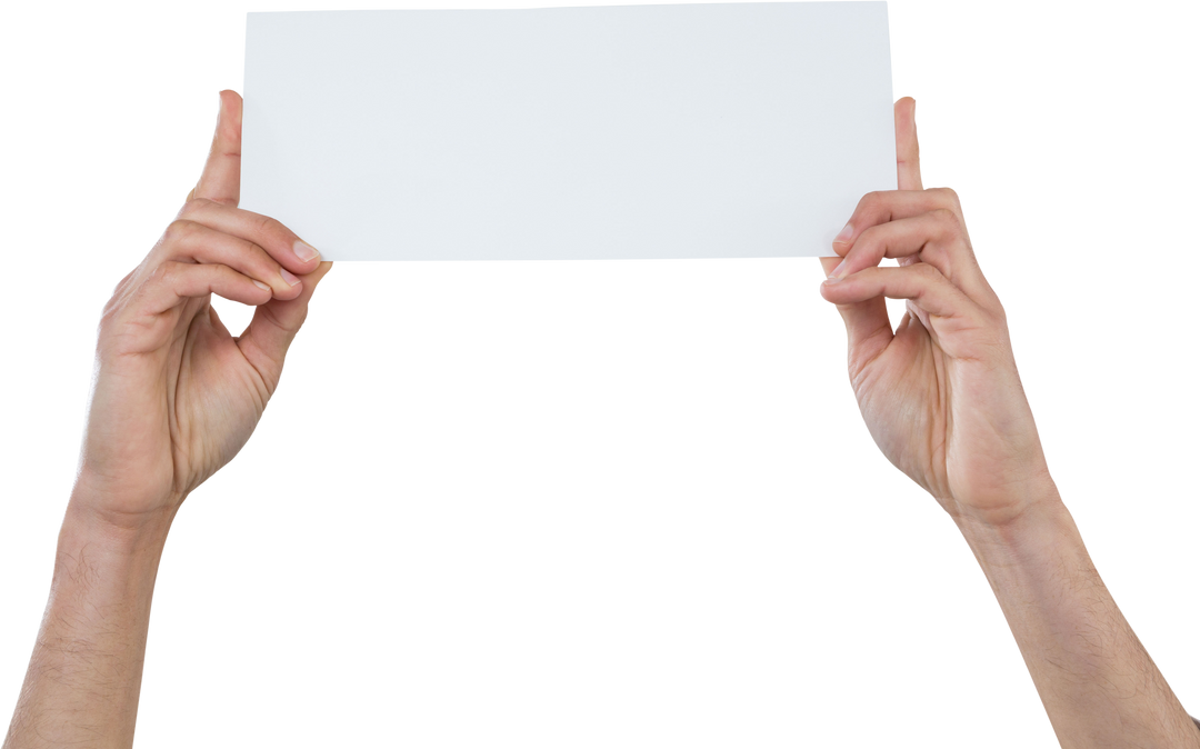 Hands Holding Blank Transparent Sheet for Product Mockup Designs - Download Free Stock Images Pikwizard.com