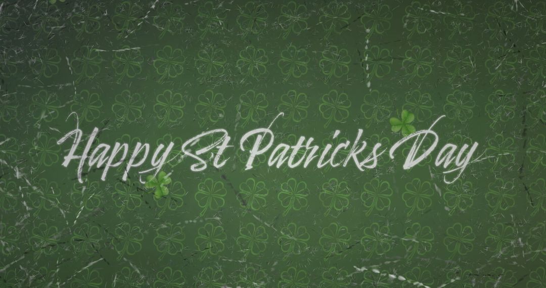 Festive St. Patrick's Day Message with Clover Theme
