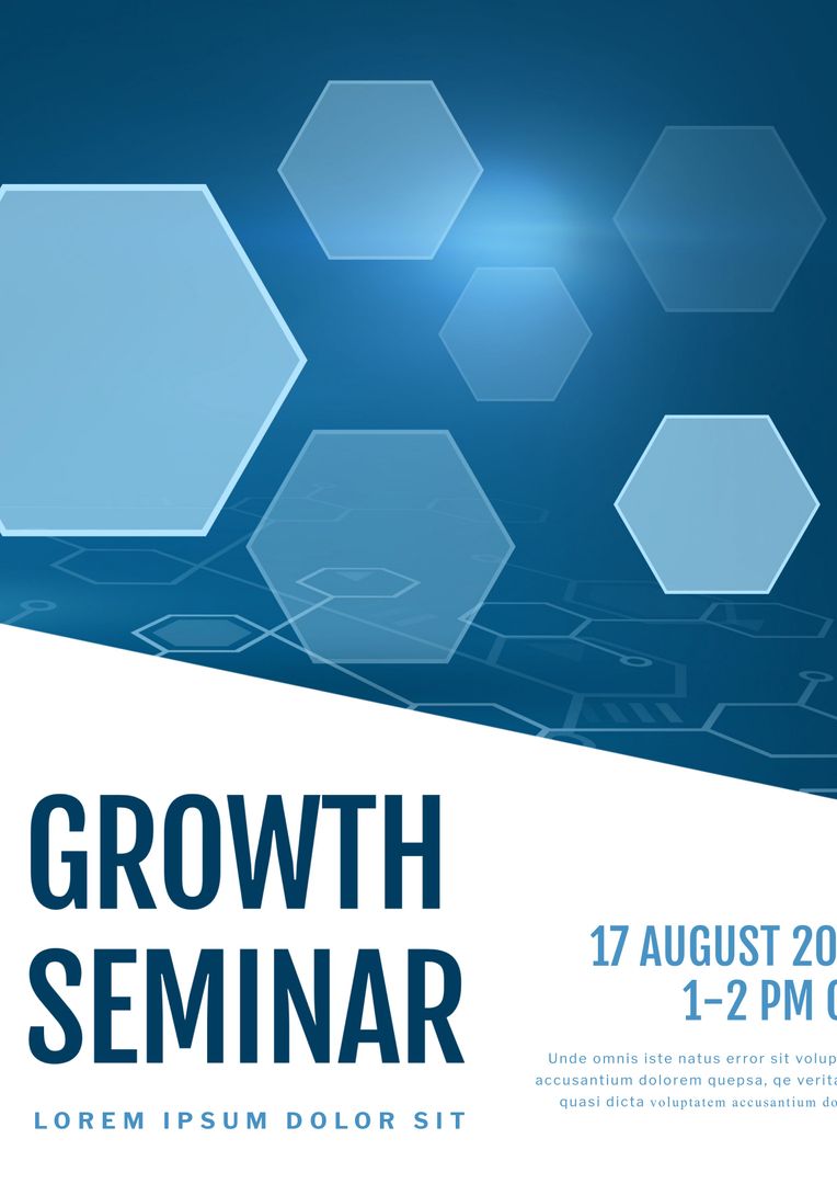 Innovative Growth Seminar Flyer with Geometric Shapes - Download Free Stock Templates Pikwizard.com