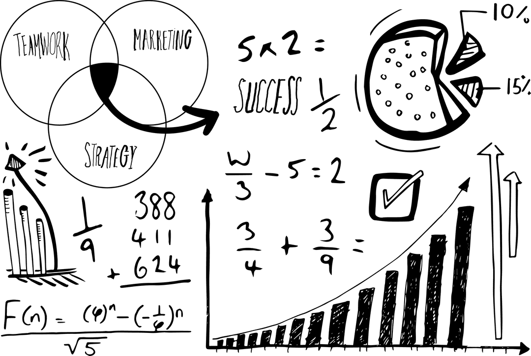 Transparent Scientific Formula Hybrid Chart Graphic Design