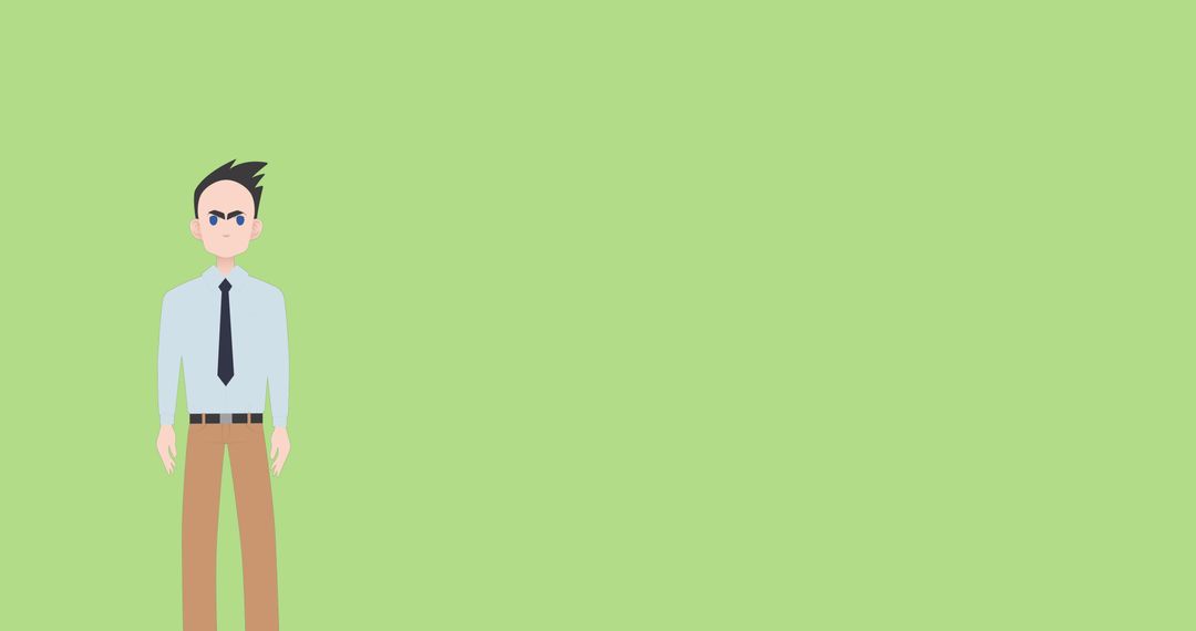 Minimalistic Pictogram of Businessman with Copy Space