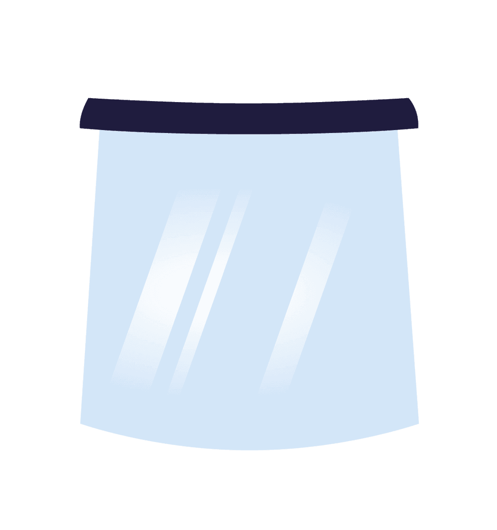 Minimalist Abstract Shape Design on Transparent Background