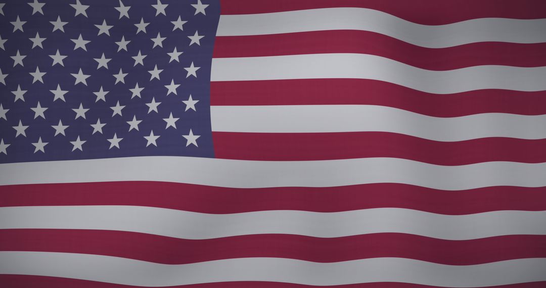 Waving American Flag Representing Freedom and Patriotism