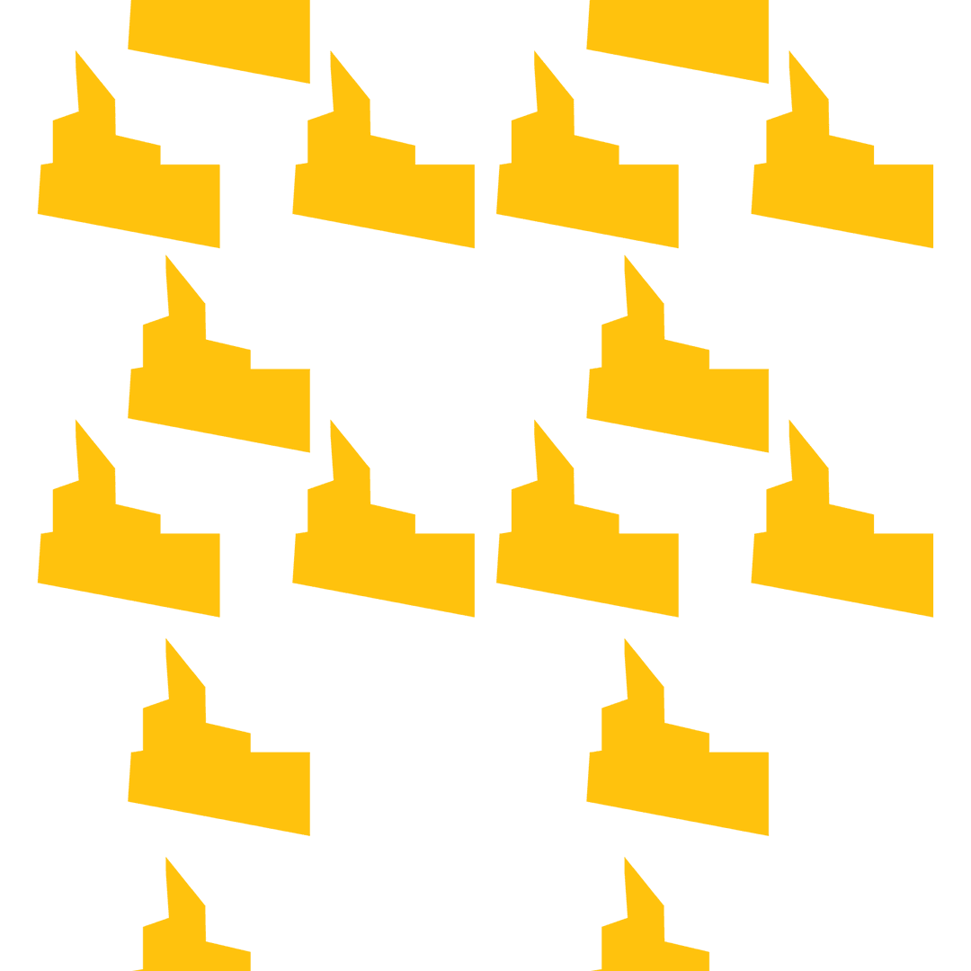 Yellow Geometric Repeating Pattern on Transparent Background