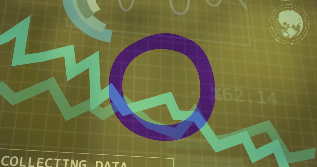 Futuristic Financial Symbols Overlapping Vibrant Pride Flag