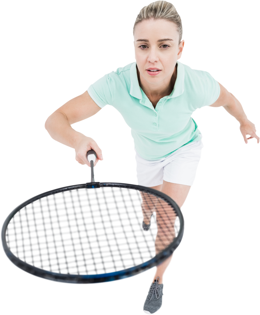 Woman Playing Badminton with Racket in Transparent Background - Download Free Stock Images Pikwizard.com