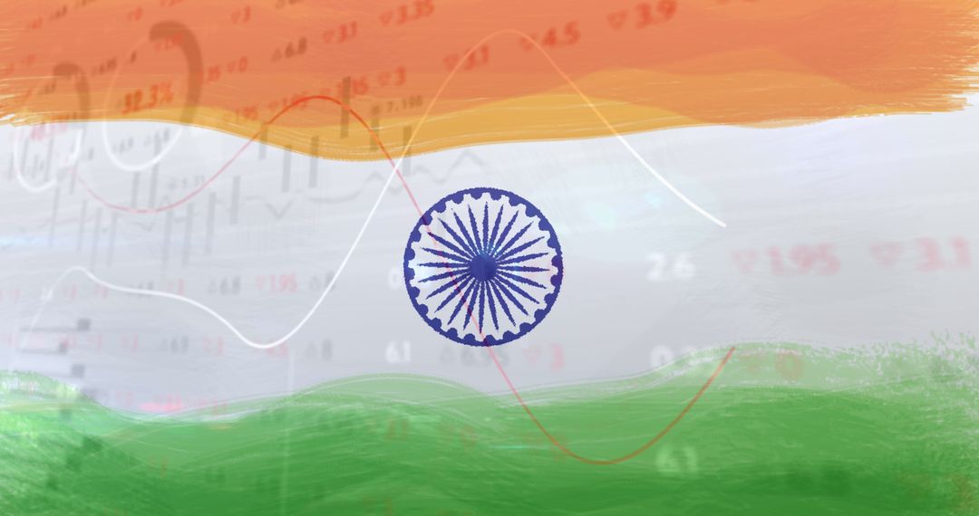 India Flag Overlay with COVID-19 Statistics