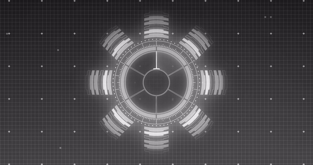 Futuristic Digital Interface Grid and Technology