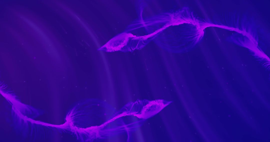 Futuristic Purple Light Trails on Deep Blue Background