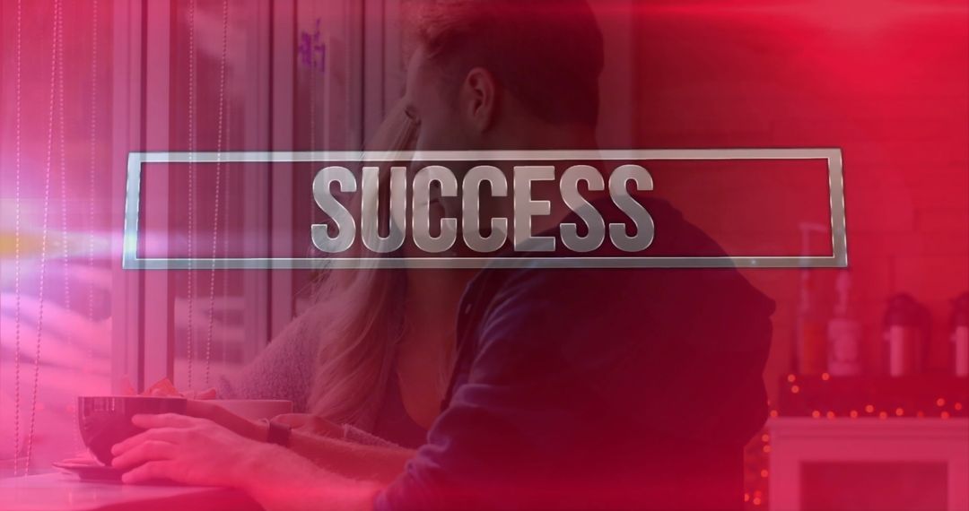 Couple Enjoying Cozy Moment with Coffee at Café