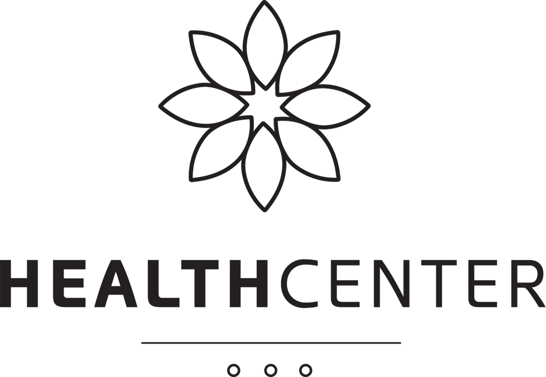 Healthcare Logo Concept with Abstract Flower on Transparent Background
