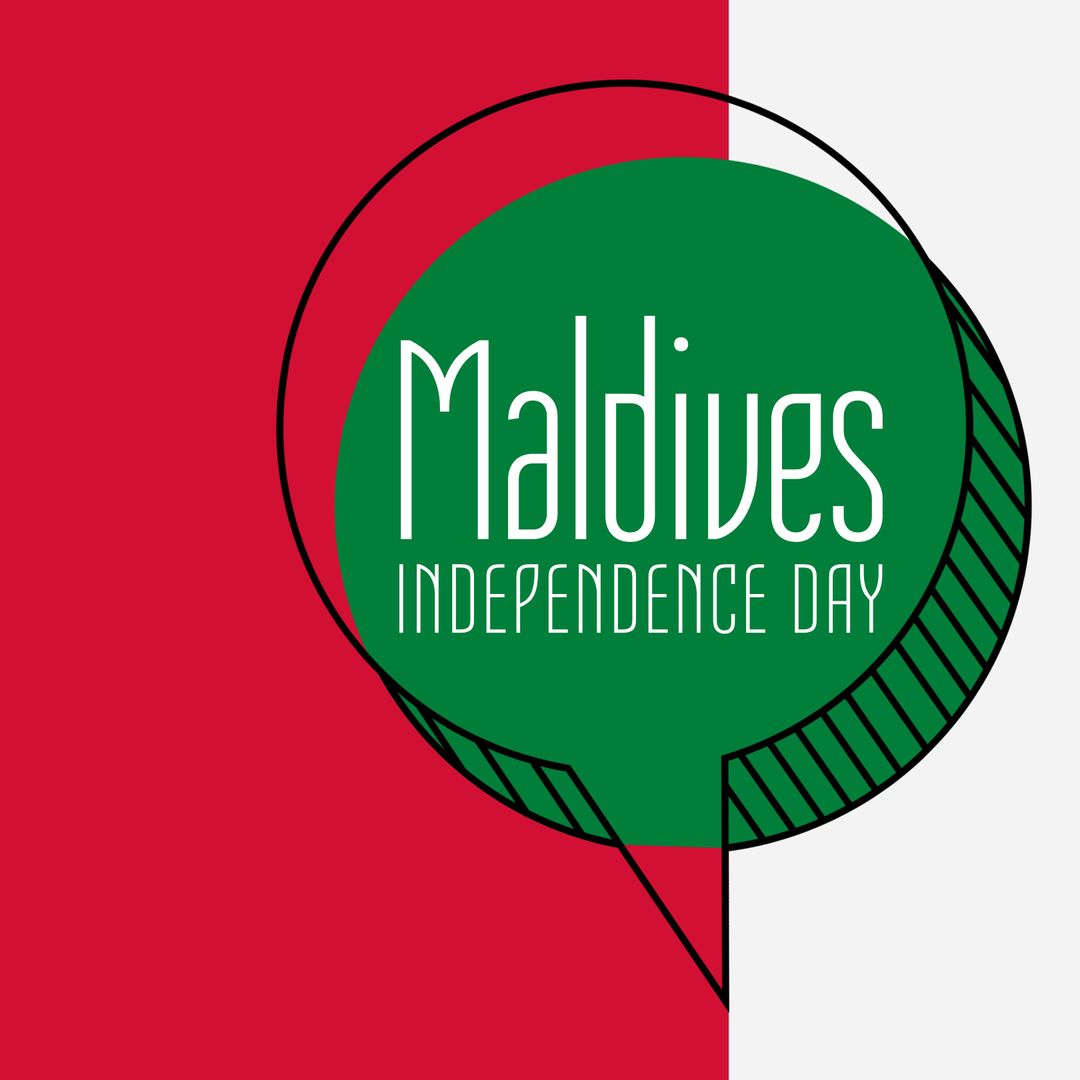 Maldives Independence Day Celebration Speech Bubble Design - Download Free Stock Templates Pikwizard.com