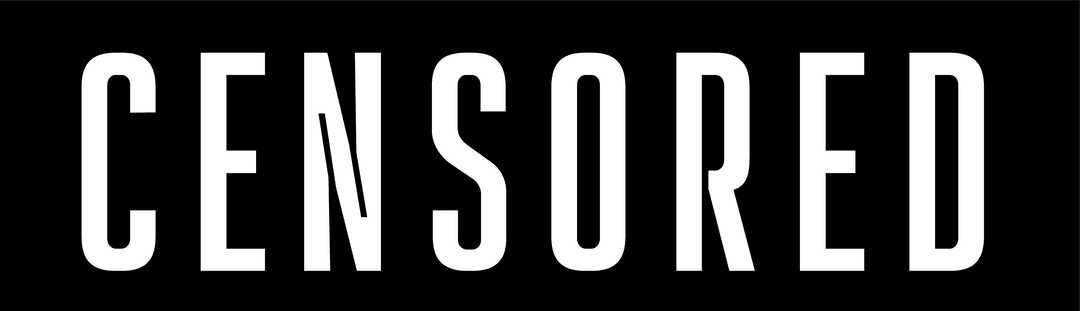 Bold CENSORED Text on Transparent Background Design