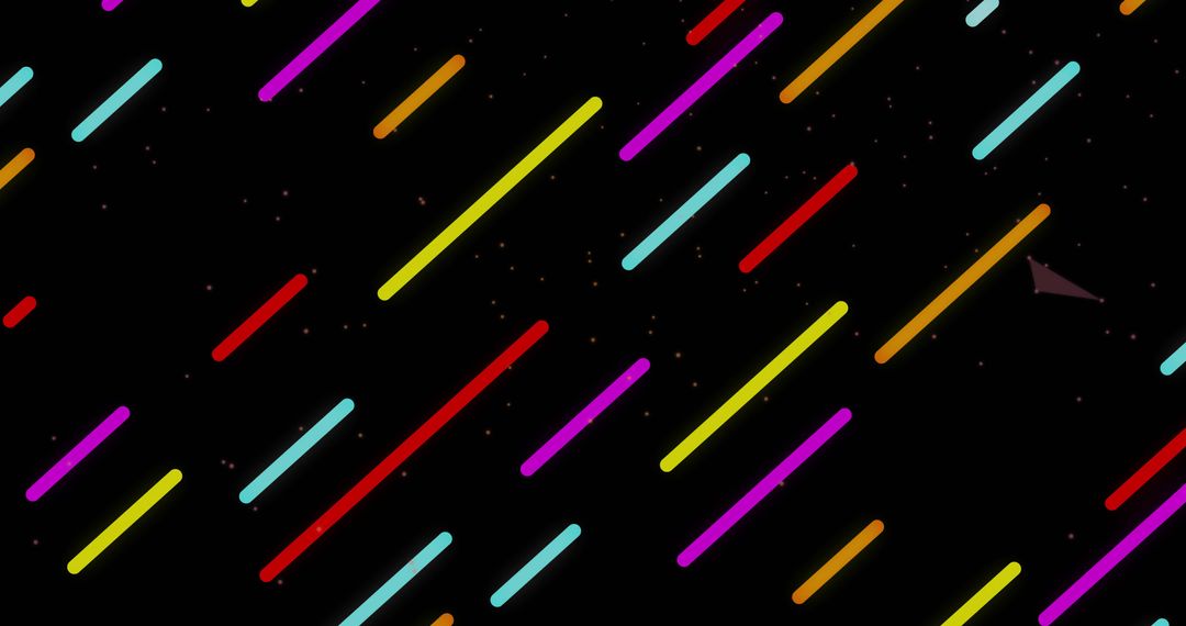 Diagonal Neon Bars on Black Digital Canvas with Cosmic Specks