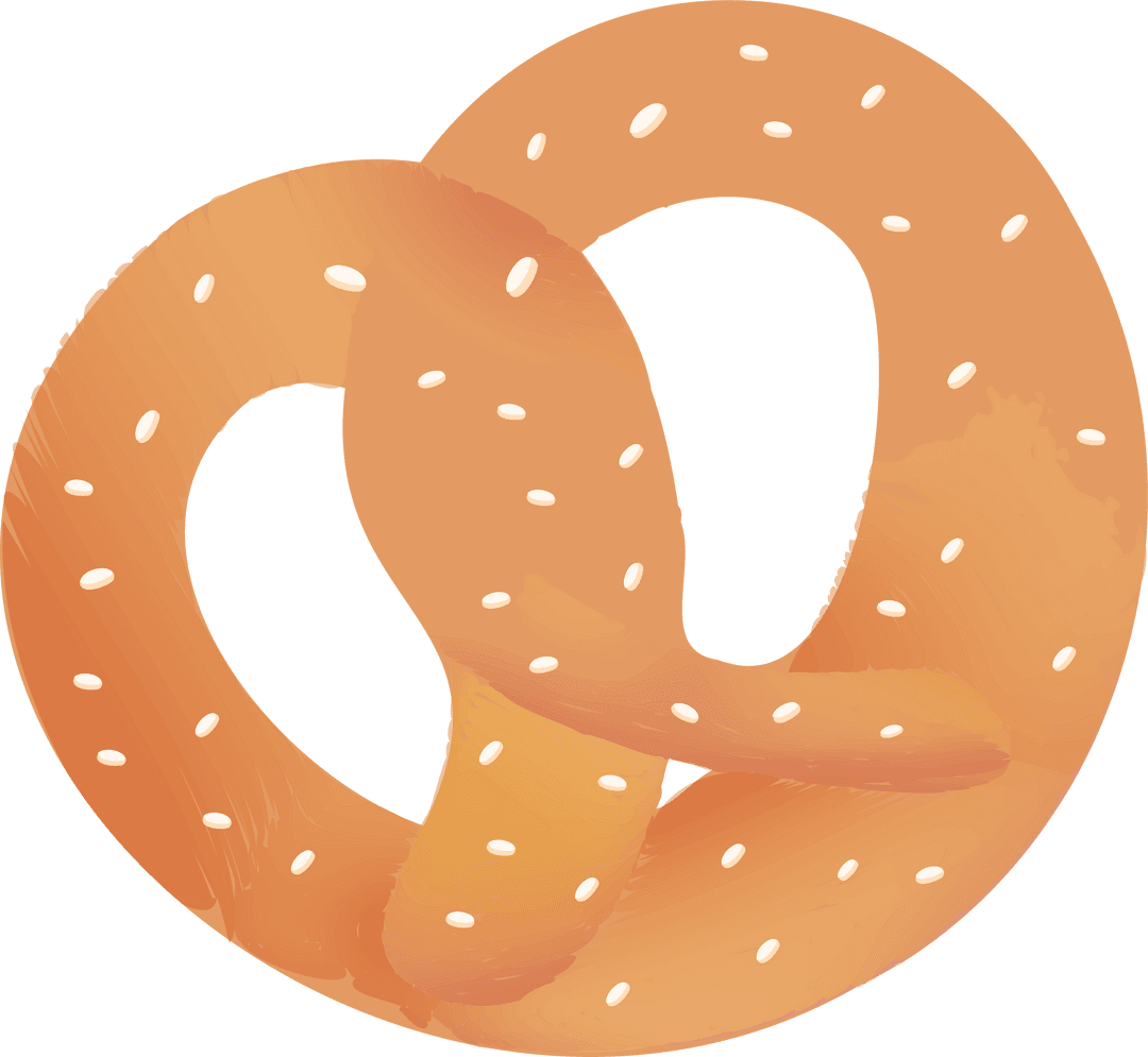 Artisan Pretzel with Salt in Transparent Rustic Design