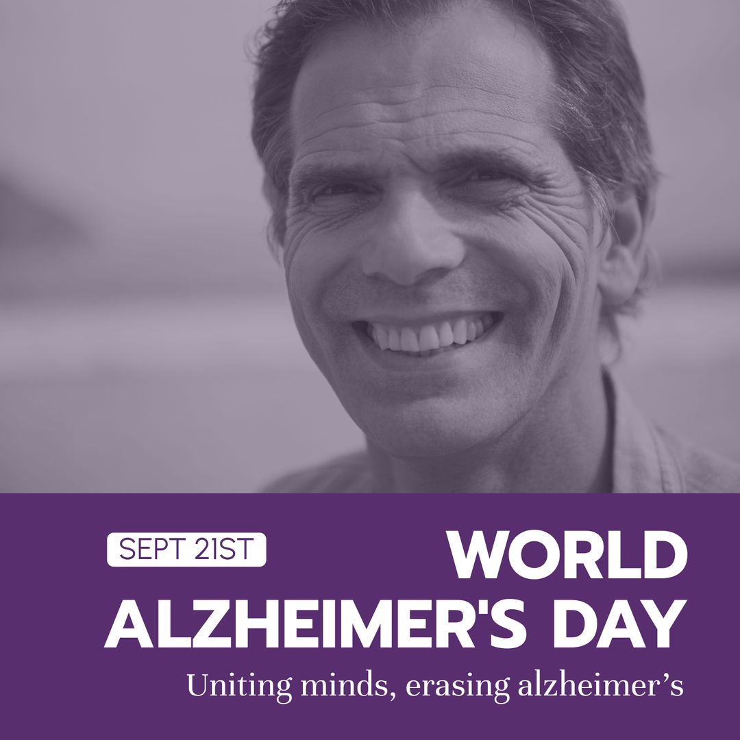 World Alzheimer's Day - Smiling Senior Man by Seaside - Download Free Stock Templates Pikwizard.com