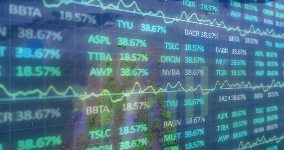 Global Stock Market Data with Nature Overlay